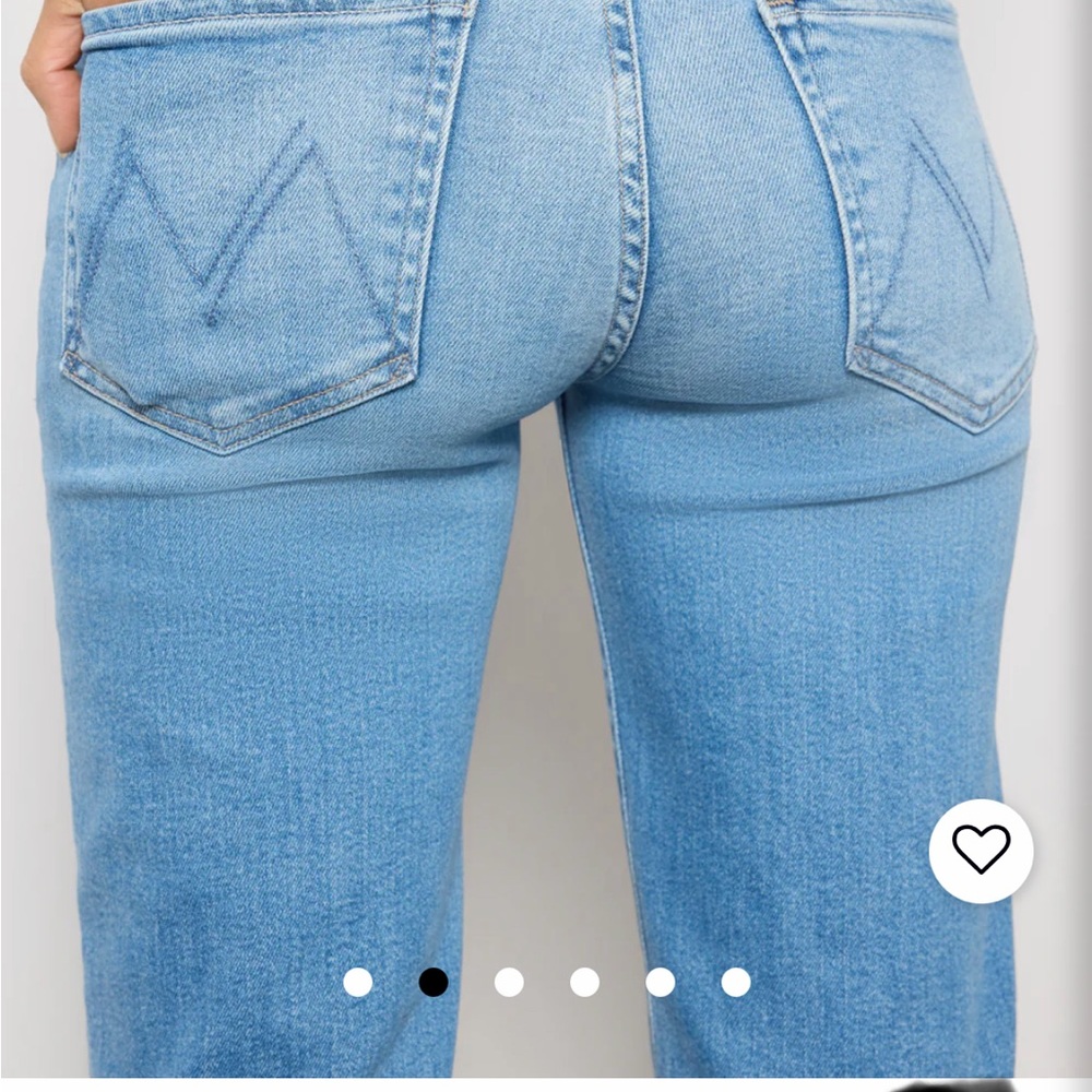 MOTHER LiL’ Rambler Zip Flood Color: Out of the Blue Straight Leg Jeans - Picture 3 of 14